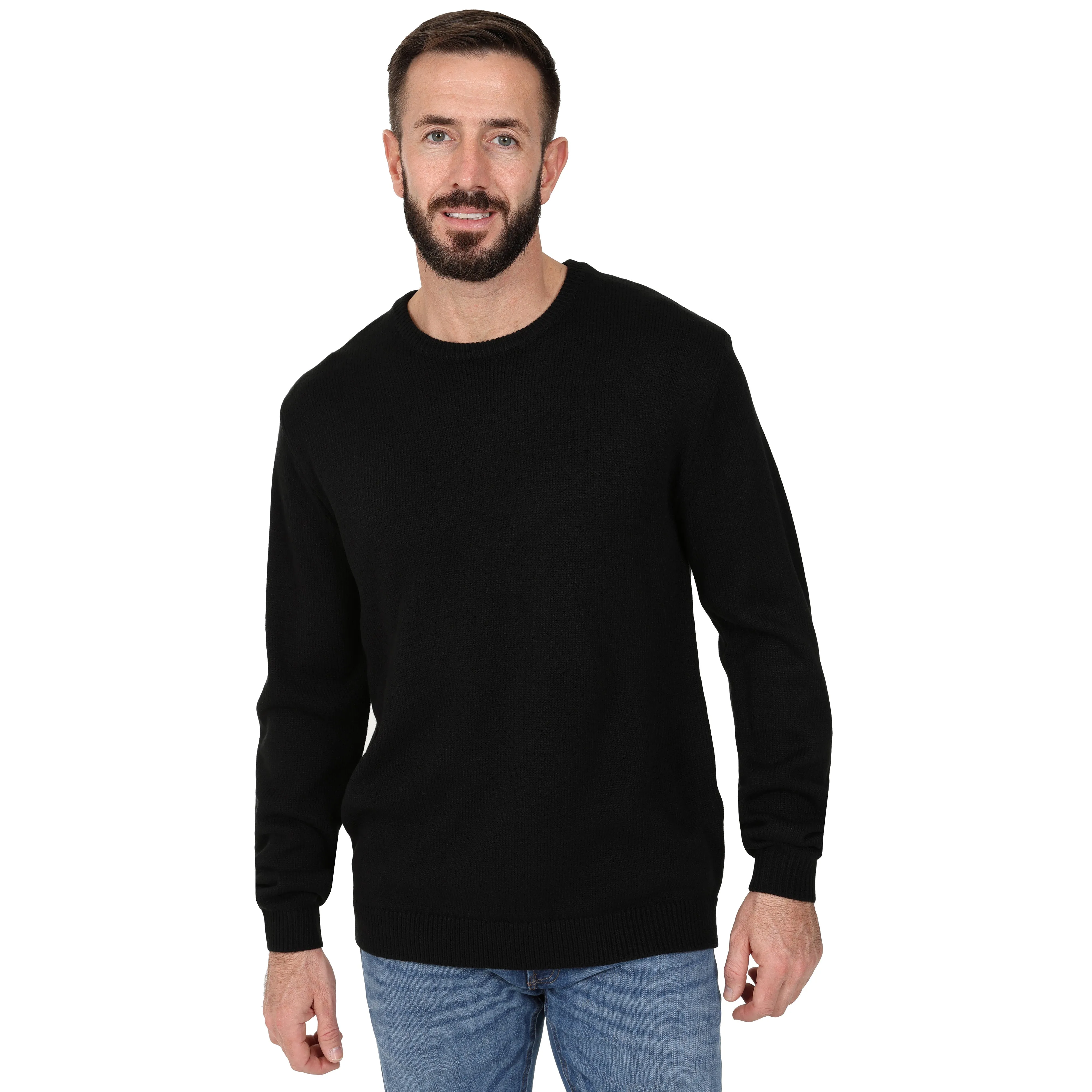 Men's Premium Knitted Crew Neck Jumper - Navy