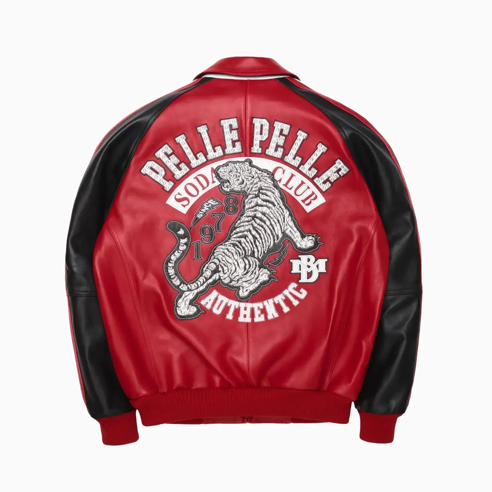 Men's Soda Club Tiger Leather Jacket