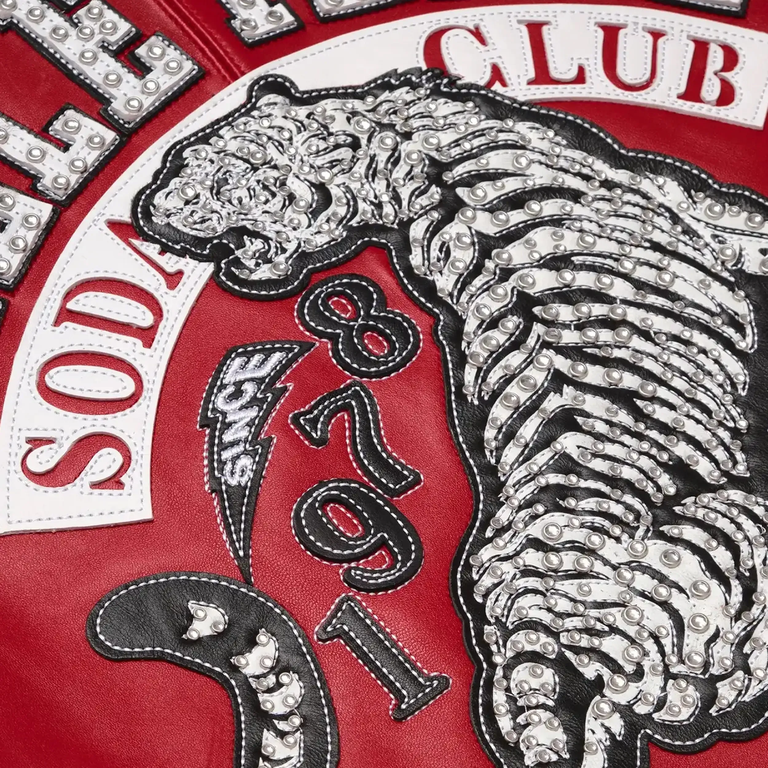 Men's Soda Club Tiger Leather Jacket