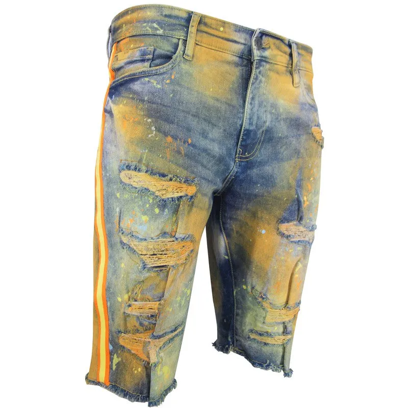 Men's Sparta Striped Denim Shorts