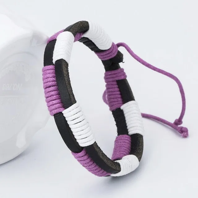 Men's  Trendy  Handmade Leather Bracelets