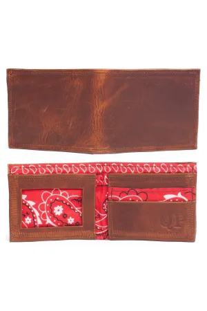 Men's Wallet - Walnut Bandanna