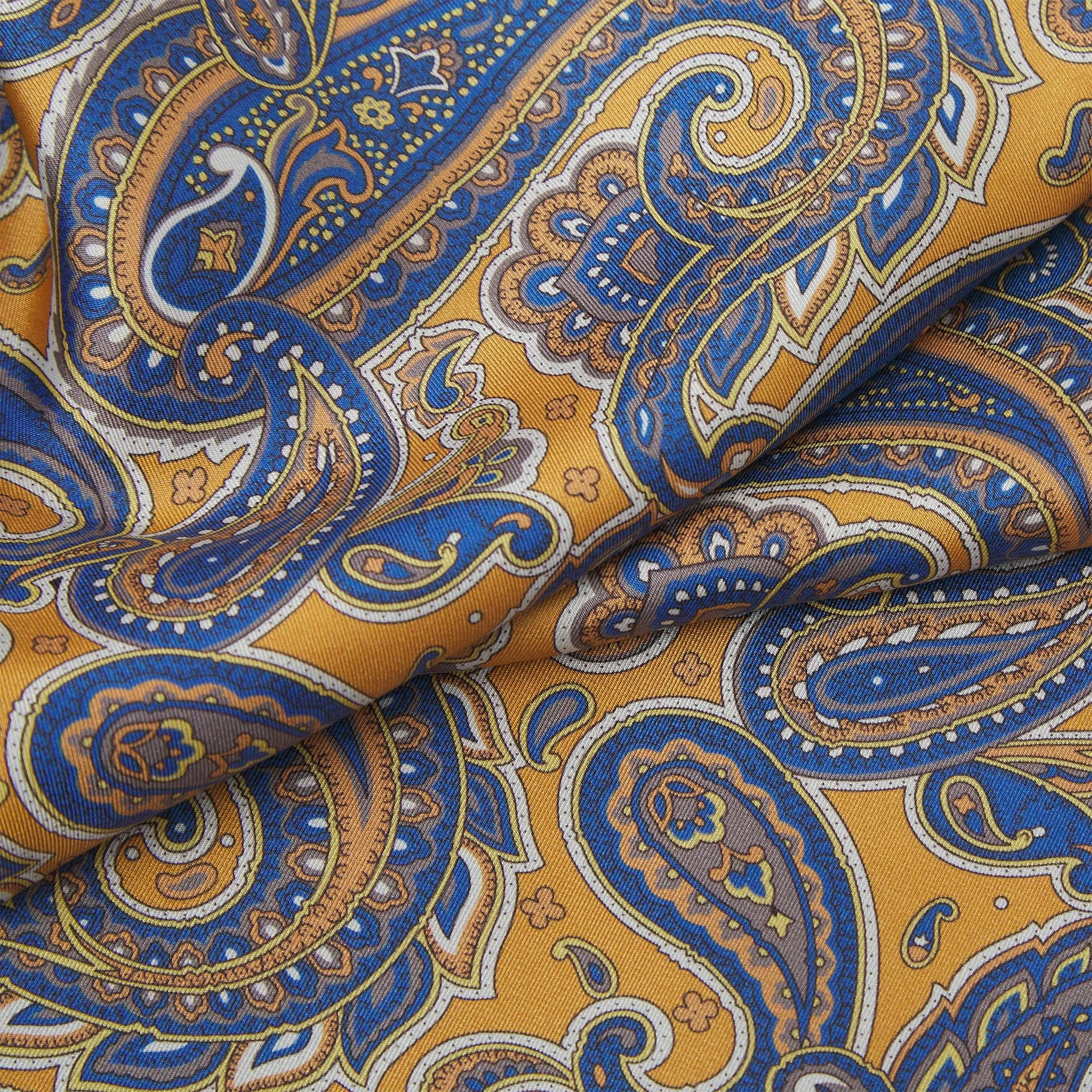 Men's Wool-Backed Silk Dress Scarf in Paisley - The Vandam