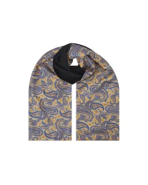Men's Wool-Backed Silk Dress Scarf in Paisley - The Vandam