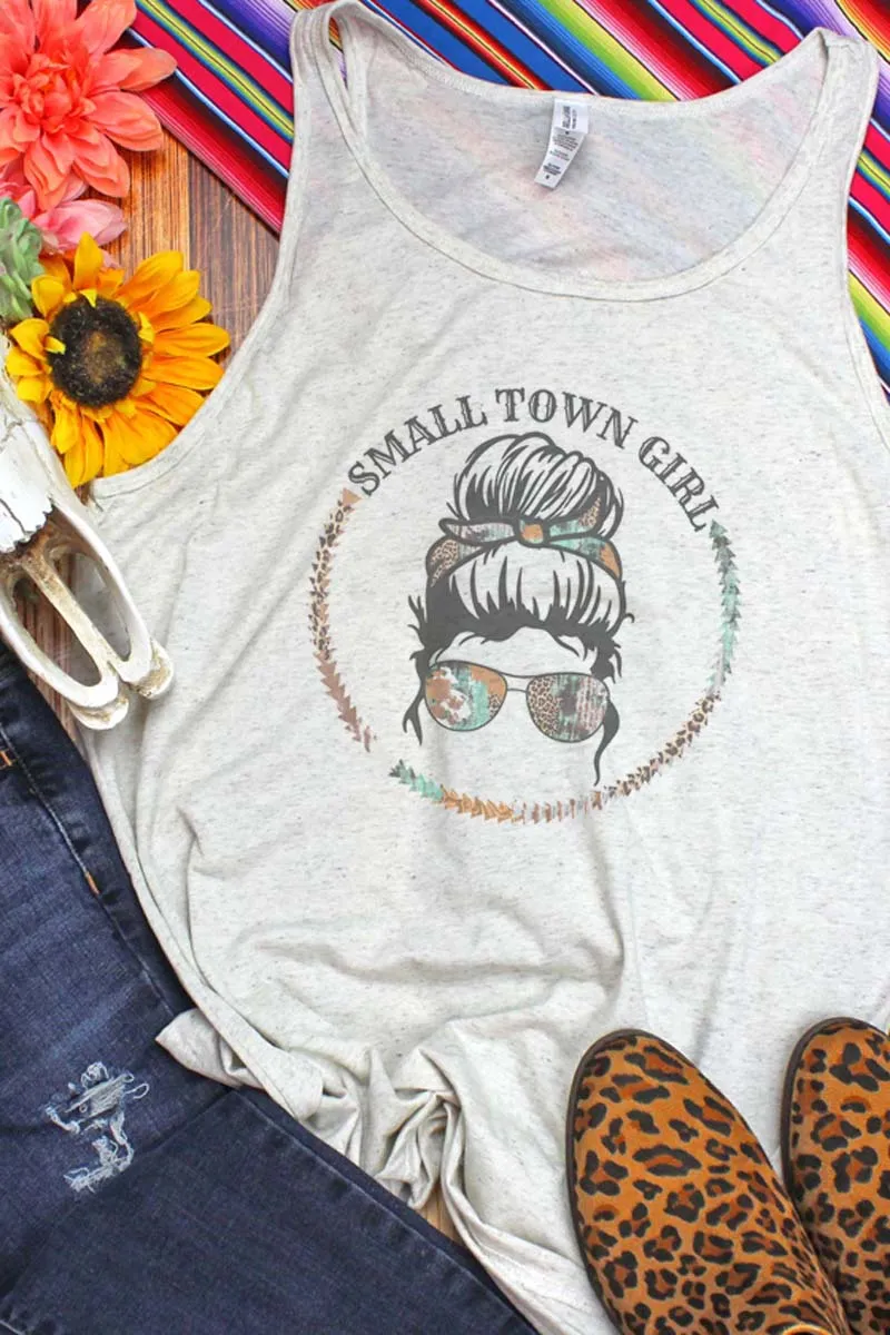 Messy Bun Small Town Girl Unisex Jersey Tank