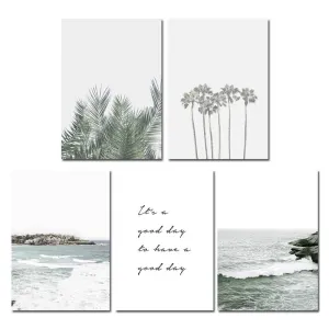 Motivational Quote Palm Tree Leaf Wall Art