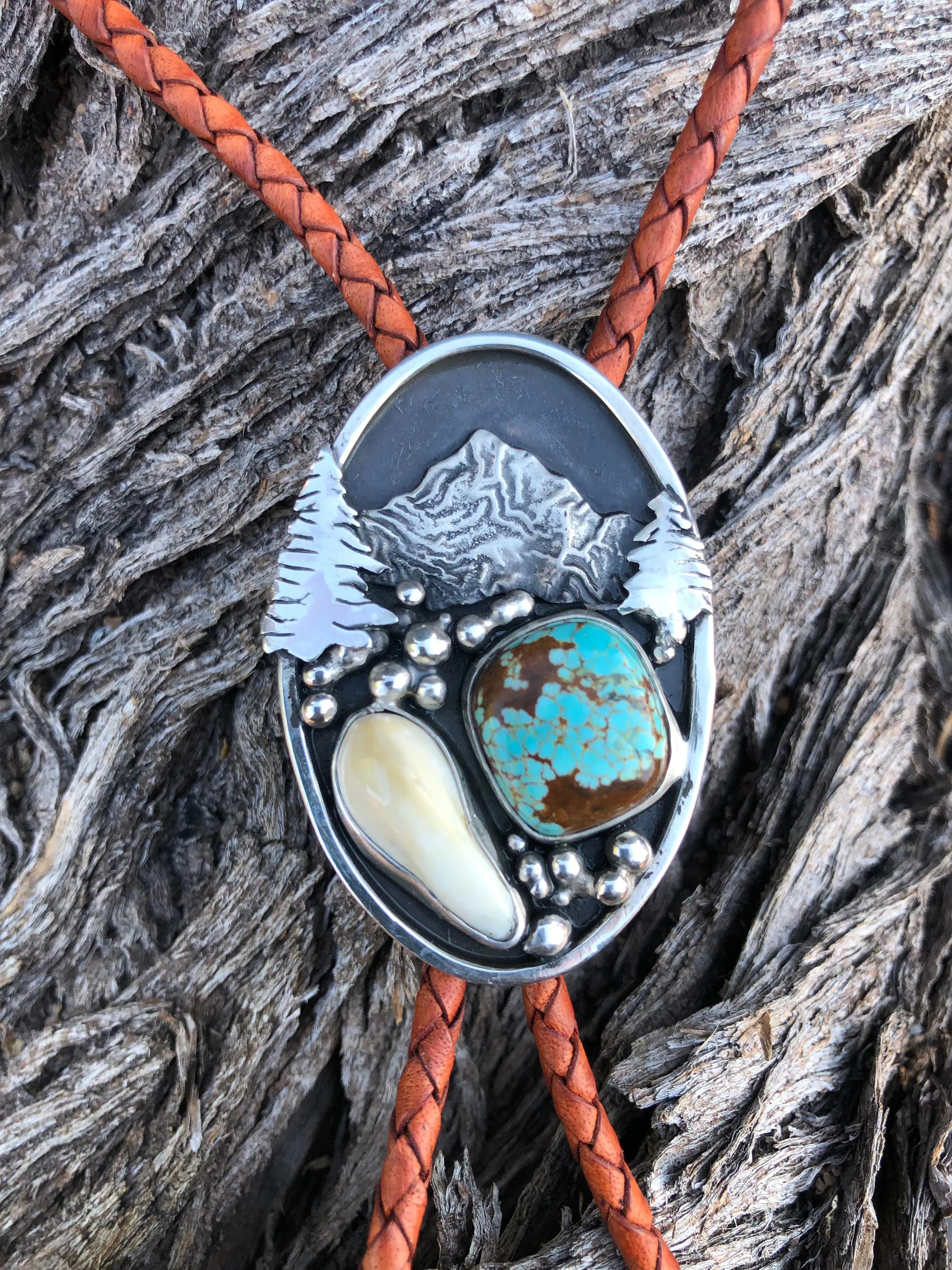 ‘Mountain Boulders’ Custom Bolo Tie
