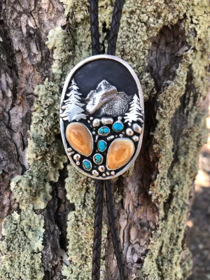 ‘Mountain Boulders’ Custom Bolo Tie
