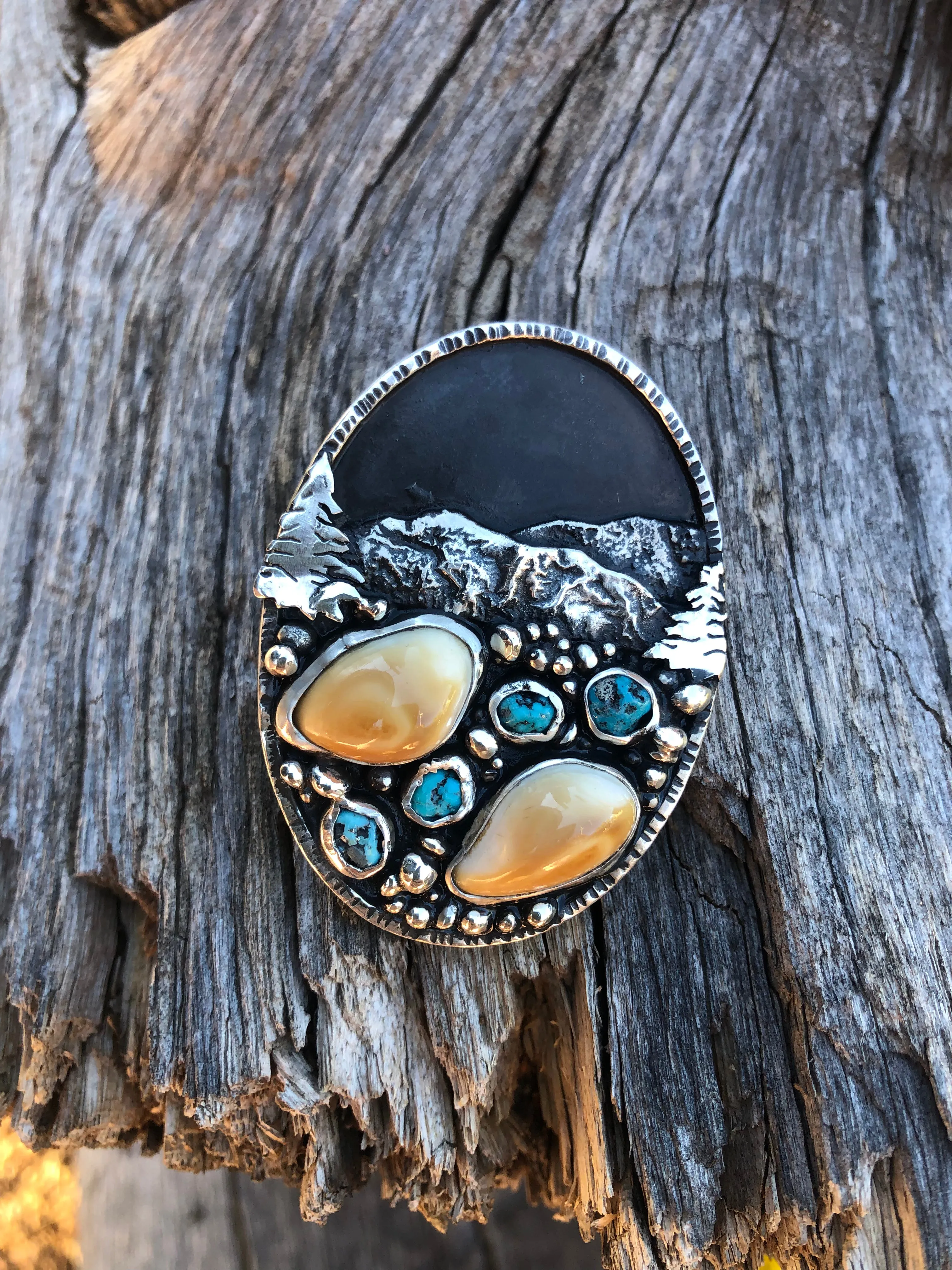 ‘Mountain Boulders’ Custom Bolo Tie