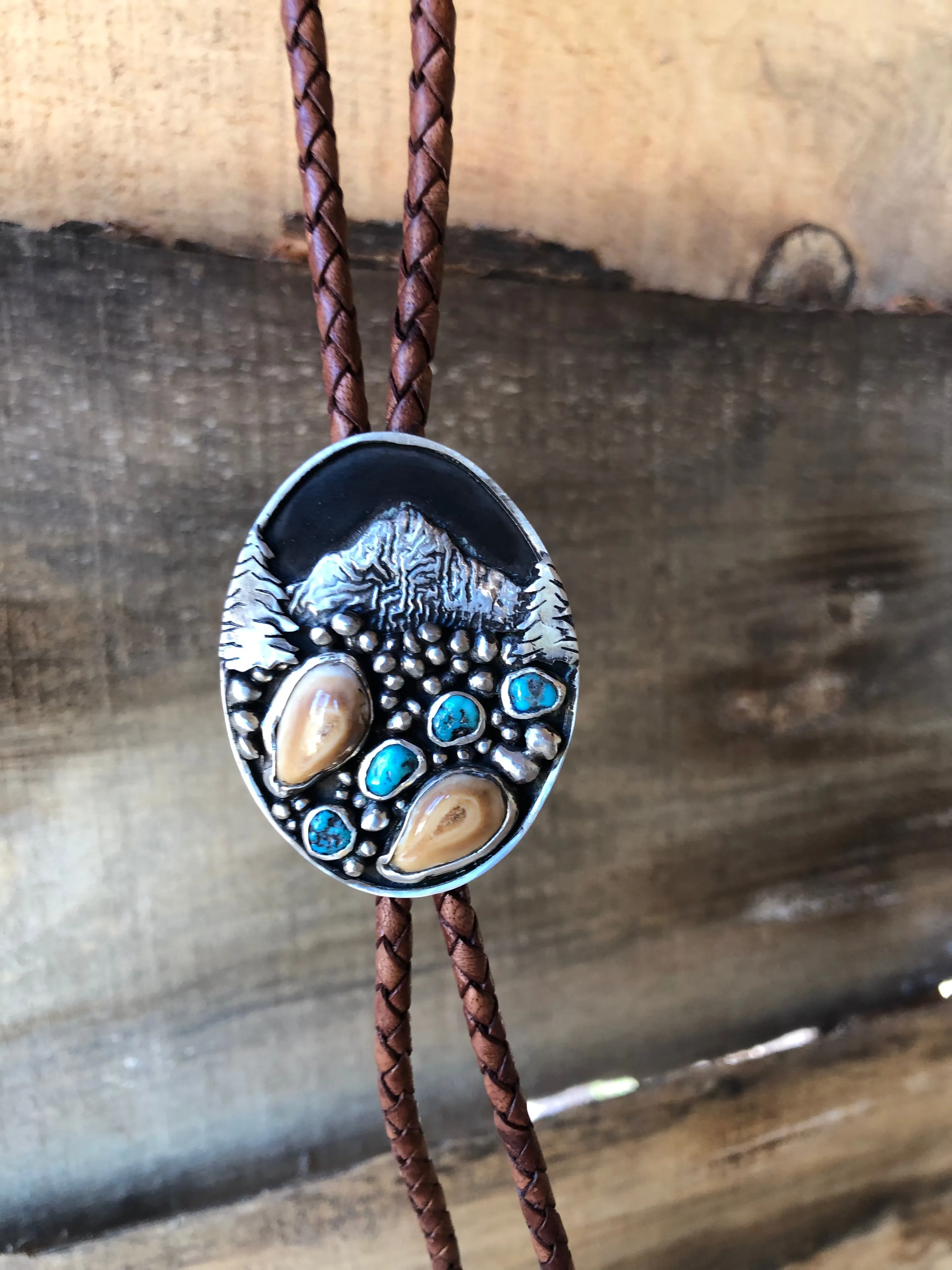 ‘Mountain Boulders’ Custom Bolo Tie