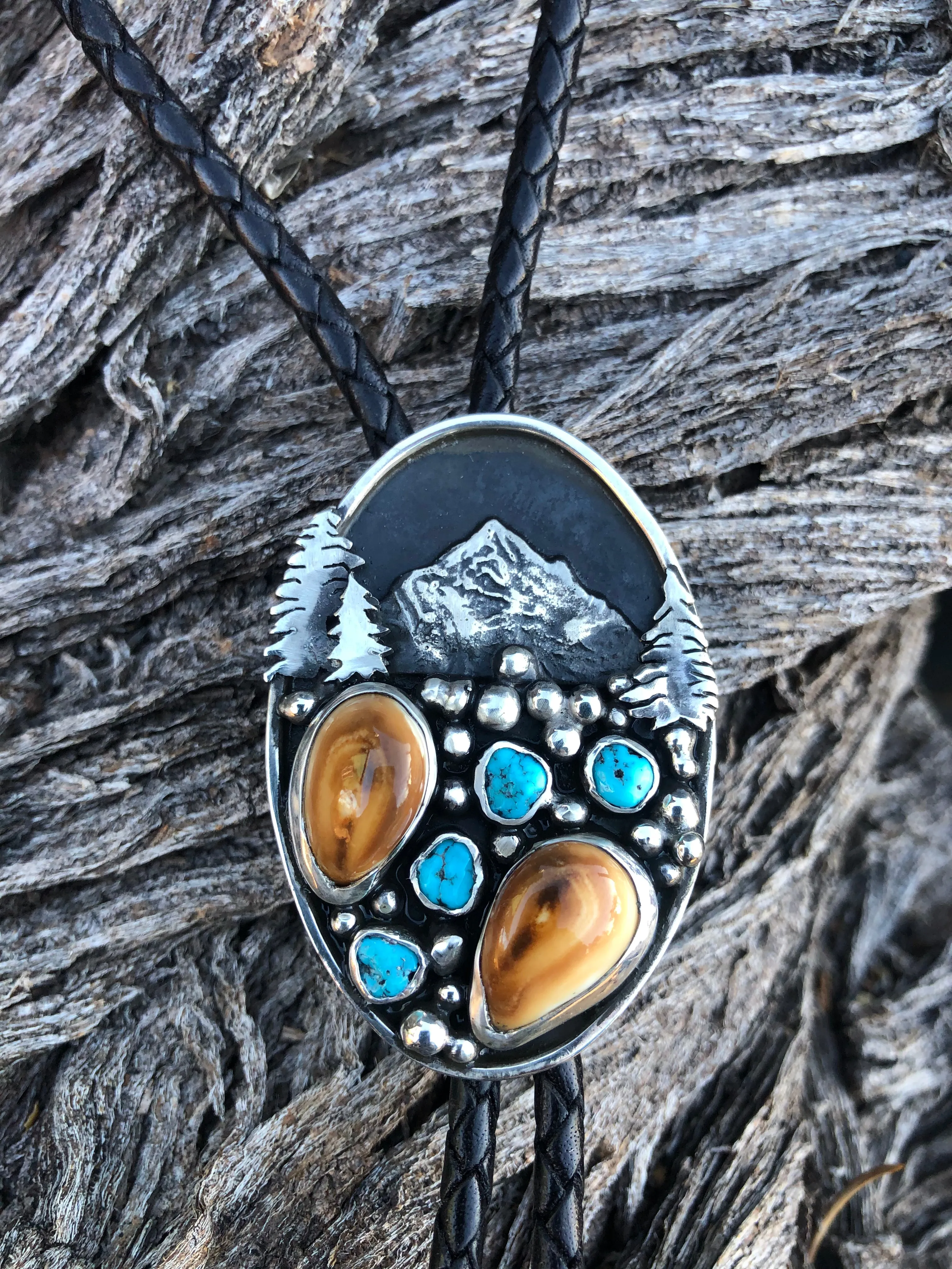 ‘Mountain Boulders’ Custom Bolo Tie