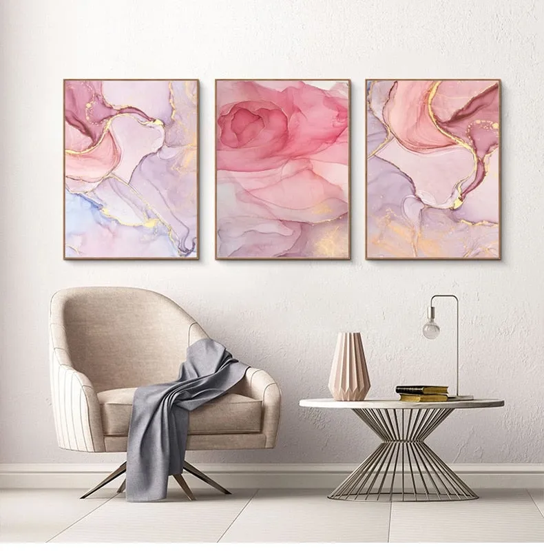 Nordic Purple Pink Wall Art