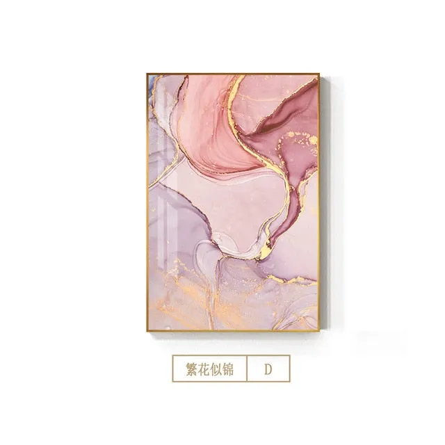 Nordic Purple Pink Wall Art