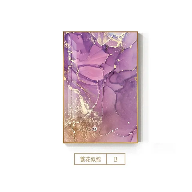 Nordic Purple Pink Wall Art
