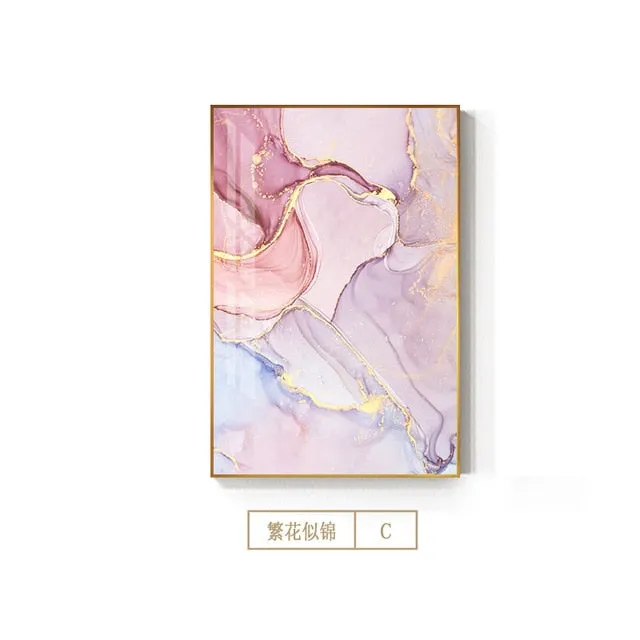 Nordic Purple Pink Wall Art