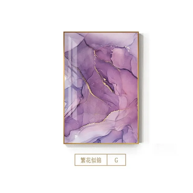 Nordic Purple Pink Wall Art