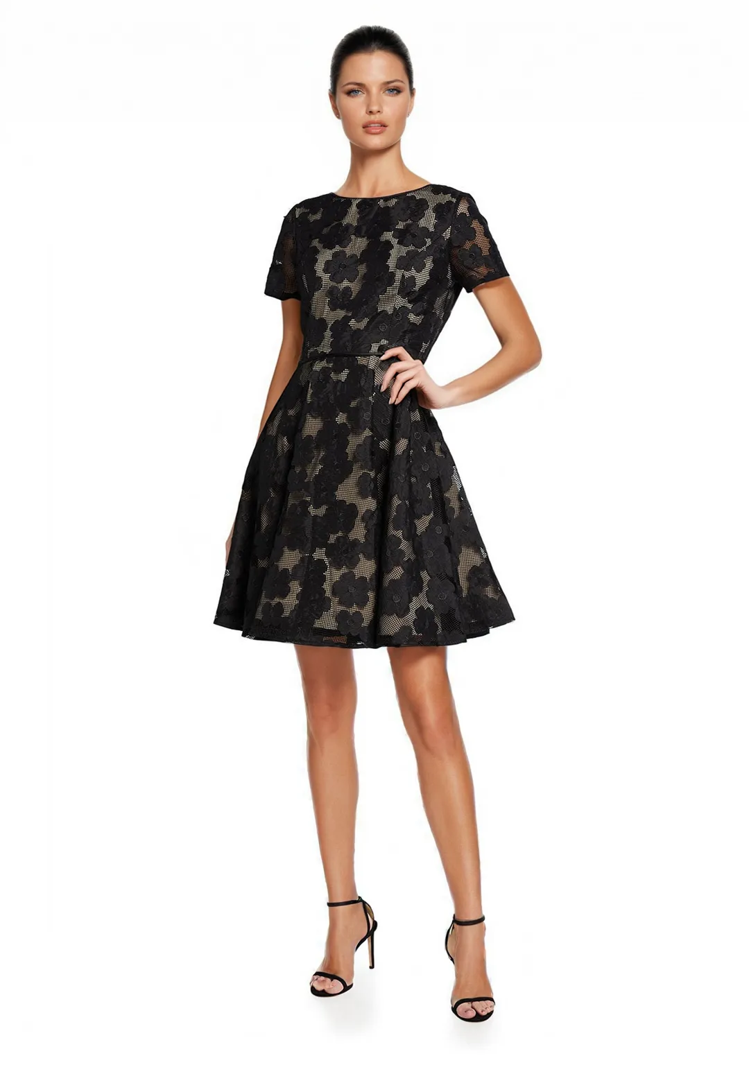 Novelty Appliqué Dress in Black