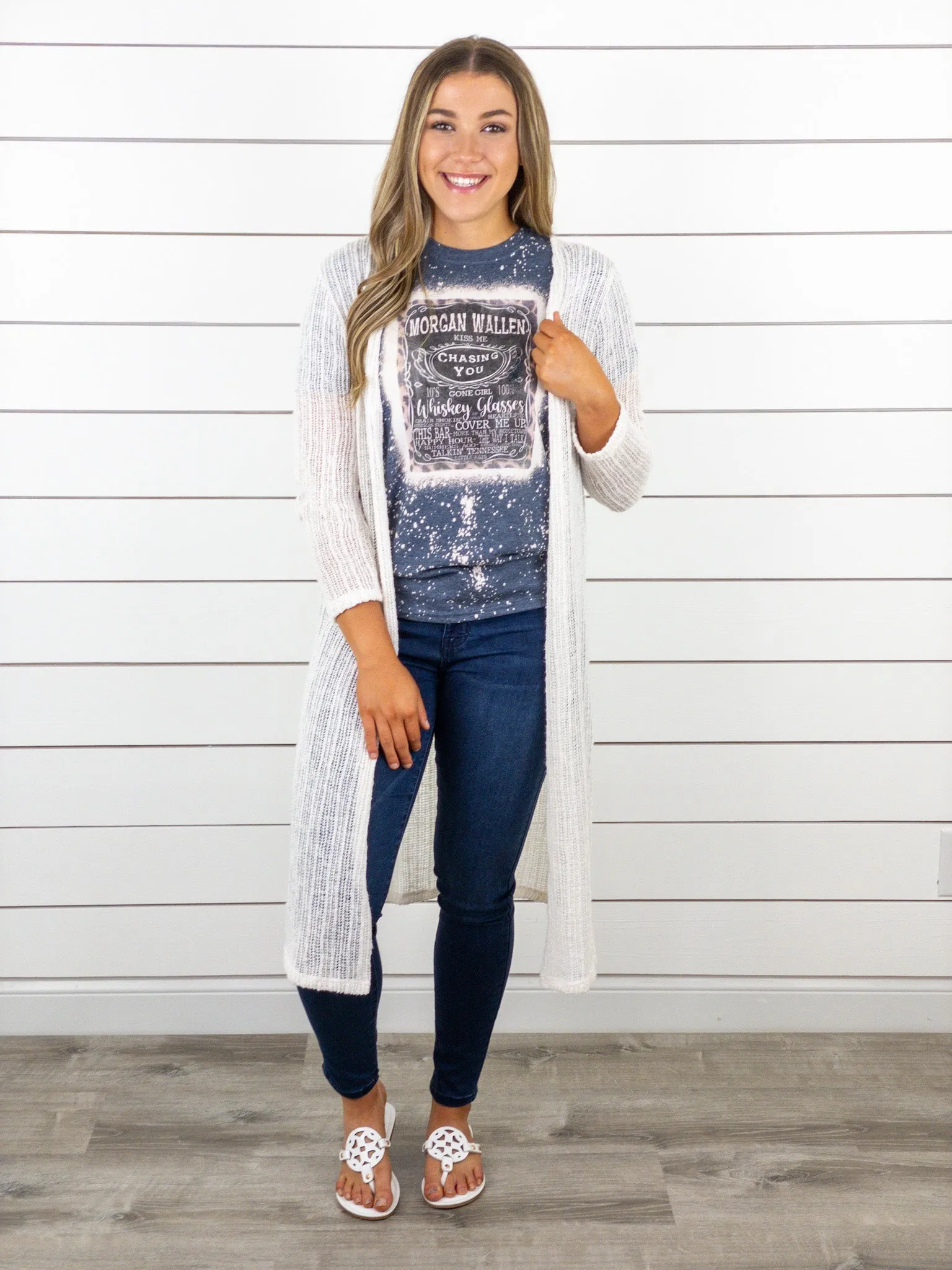Open Knit Duster Kimono