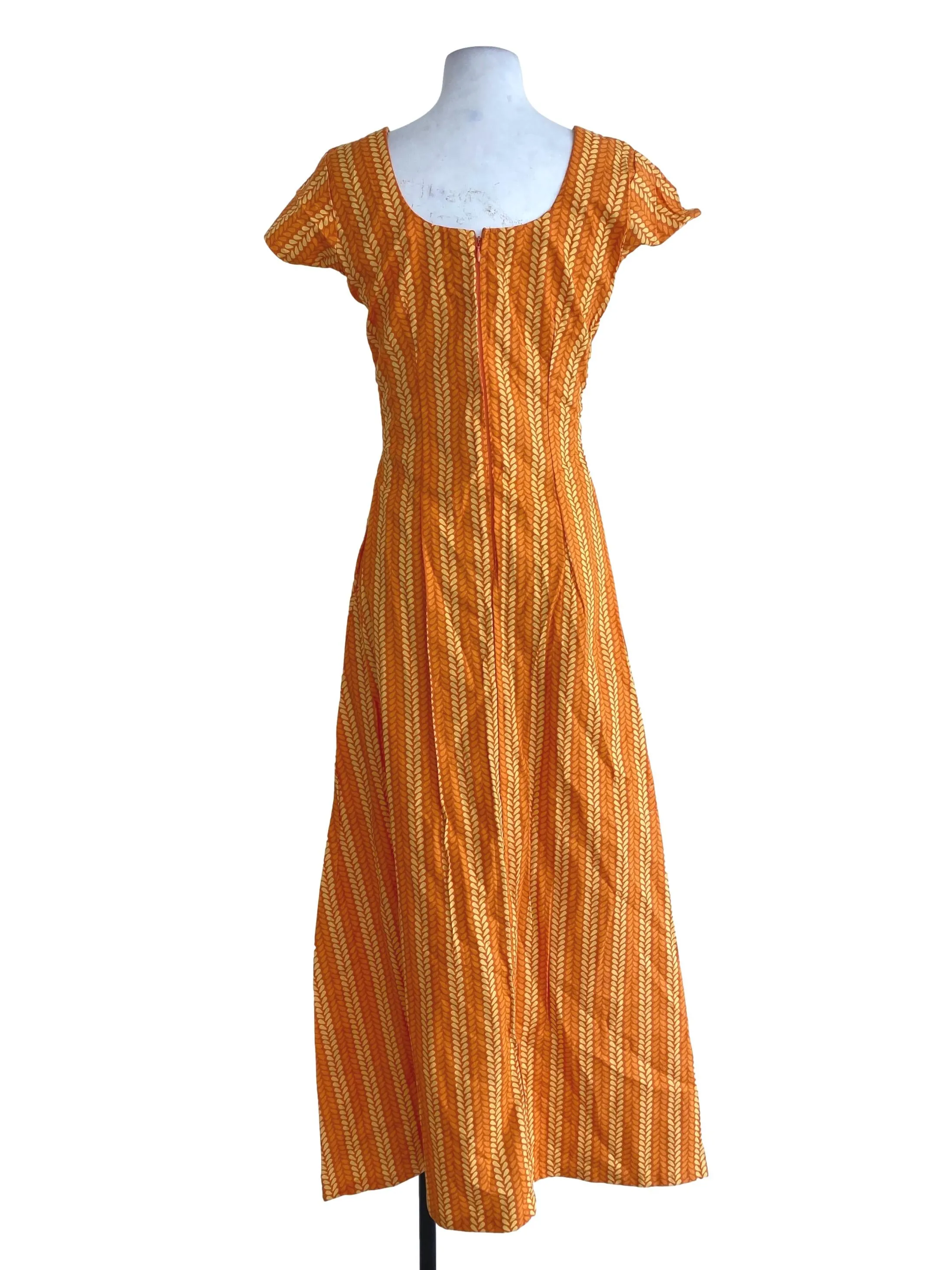 Orange Patterned Princess Dress