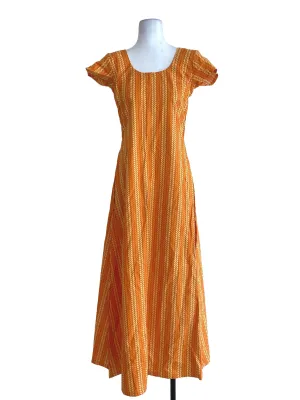 Orange Patterned Princess Dress