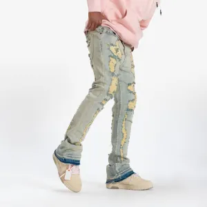 OXFORD STACKED JEANS (BLUE STONE)