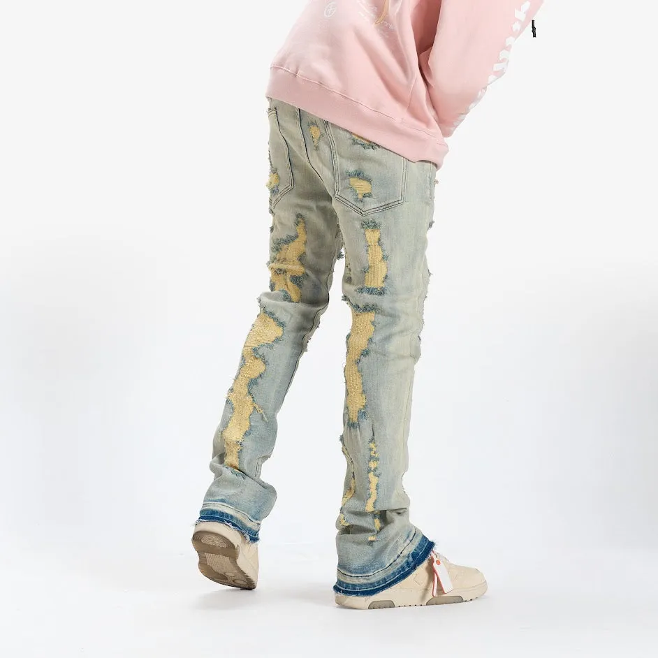 OXFORD STACKED JEANS (BLUE STONE)
