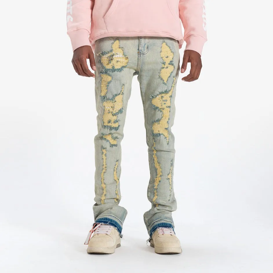 OXFORD STACKED JEANS (BLUE STONE)