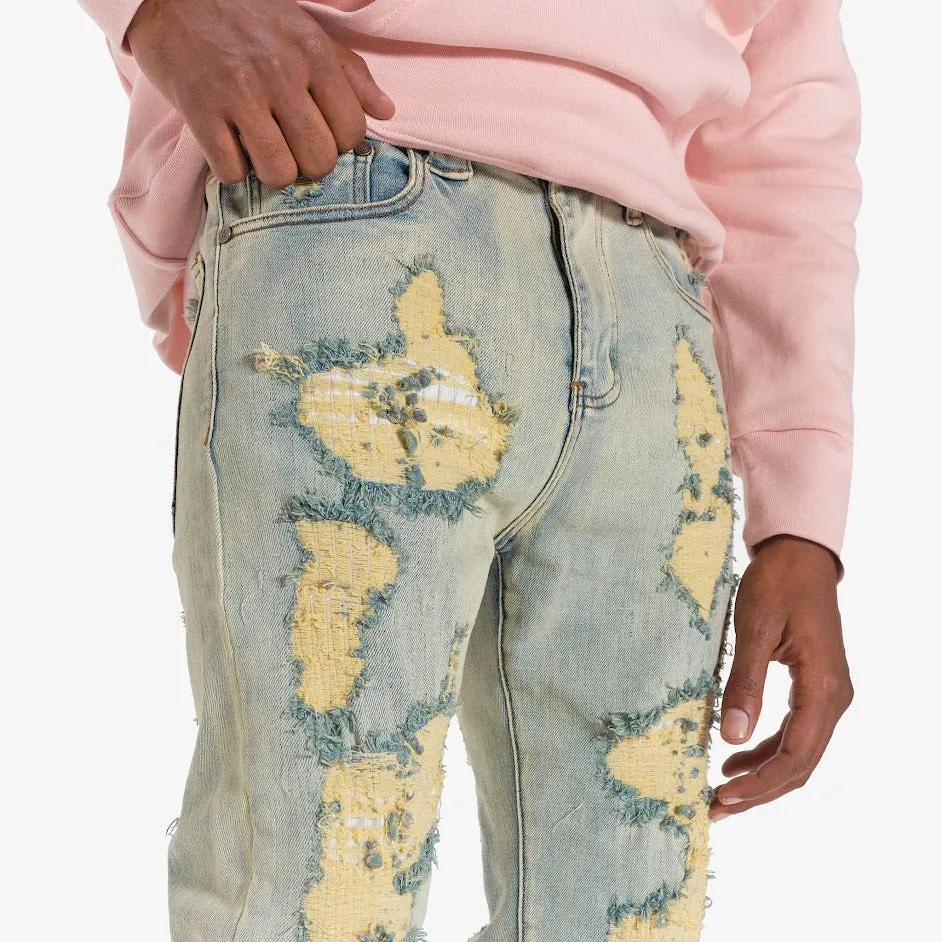 OXFORD STACKED JEANS (BLUE STONE)