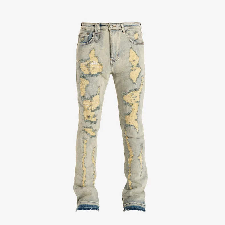 OXFORD STACKED JEANS (BLUE STONE)