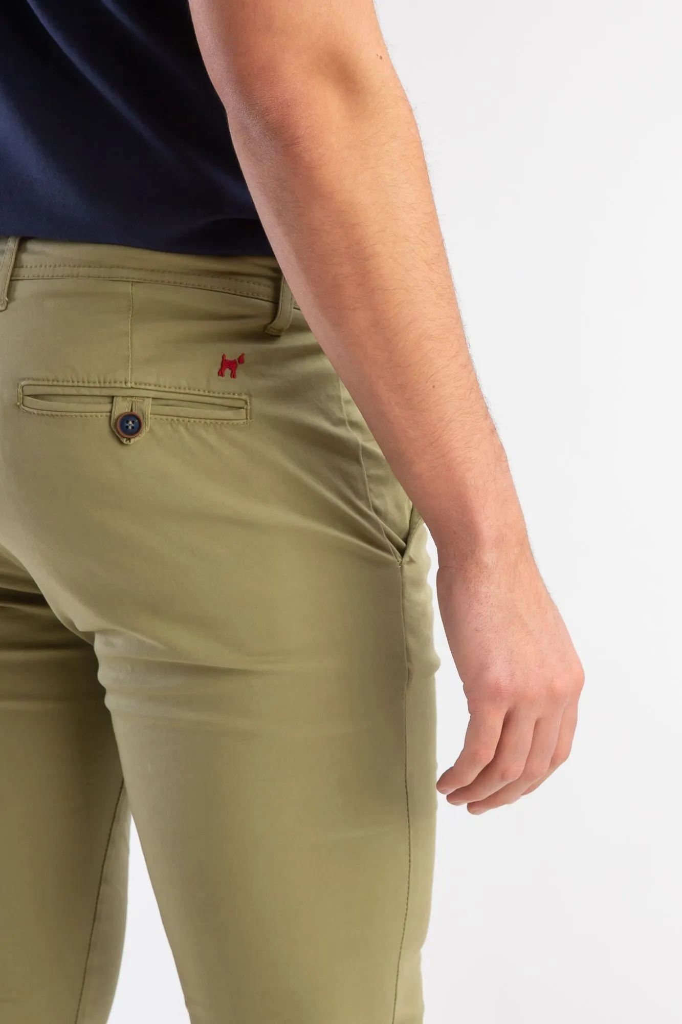 Pantalón Chino Slim Verde Kaki