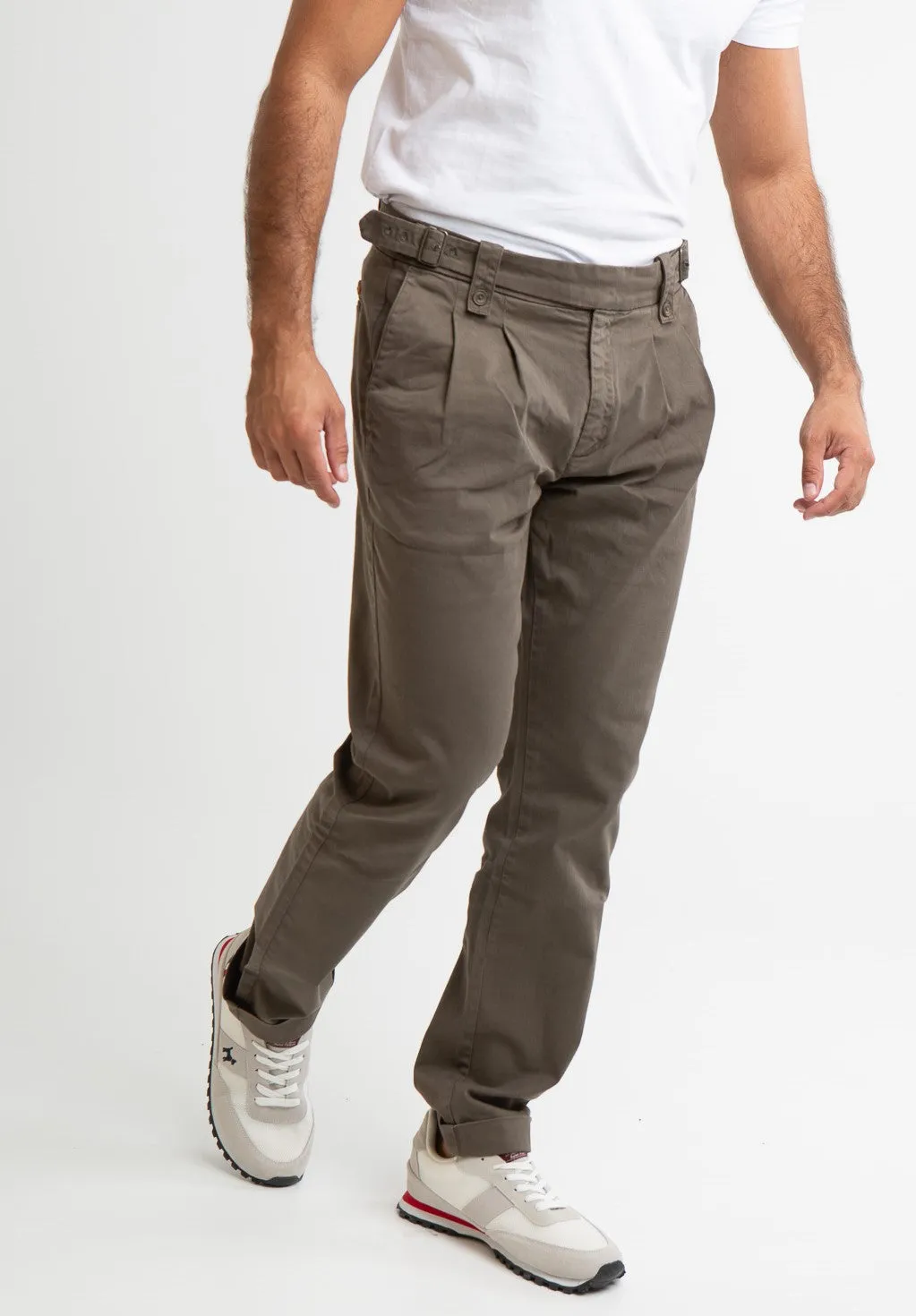 Pantalón Pinzas con Correas Khaki