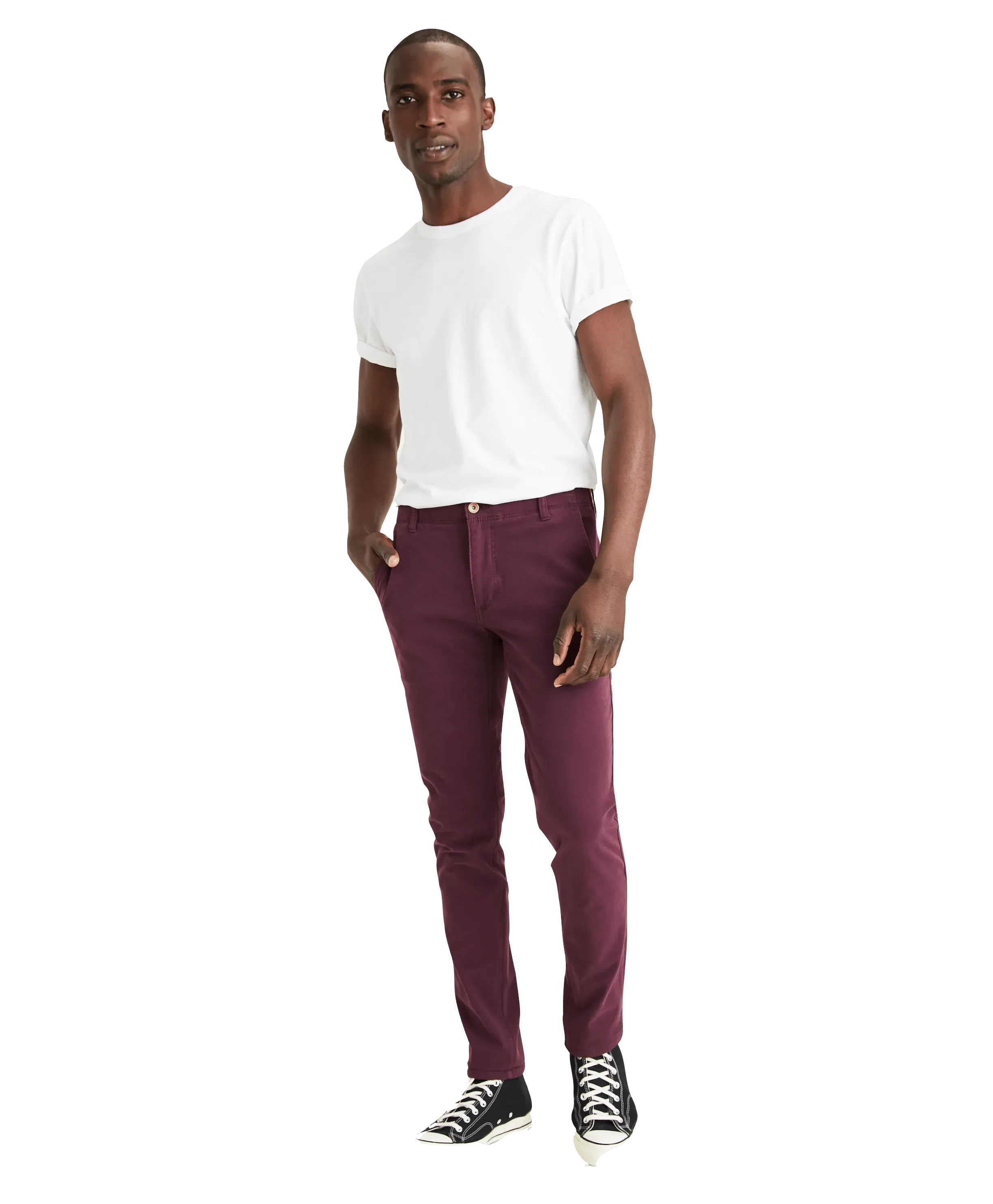 Pantalones Chinos Skinny Fit Smart 360 Flex™ Alpha Khaki Pants Winetasting Brown