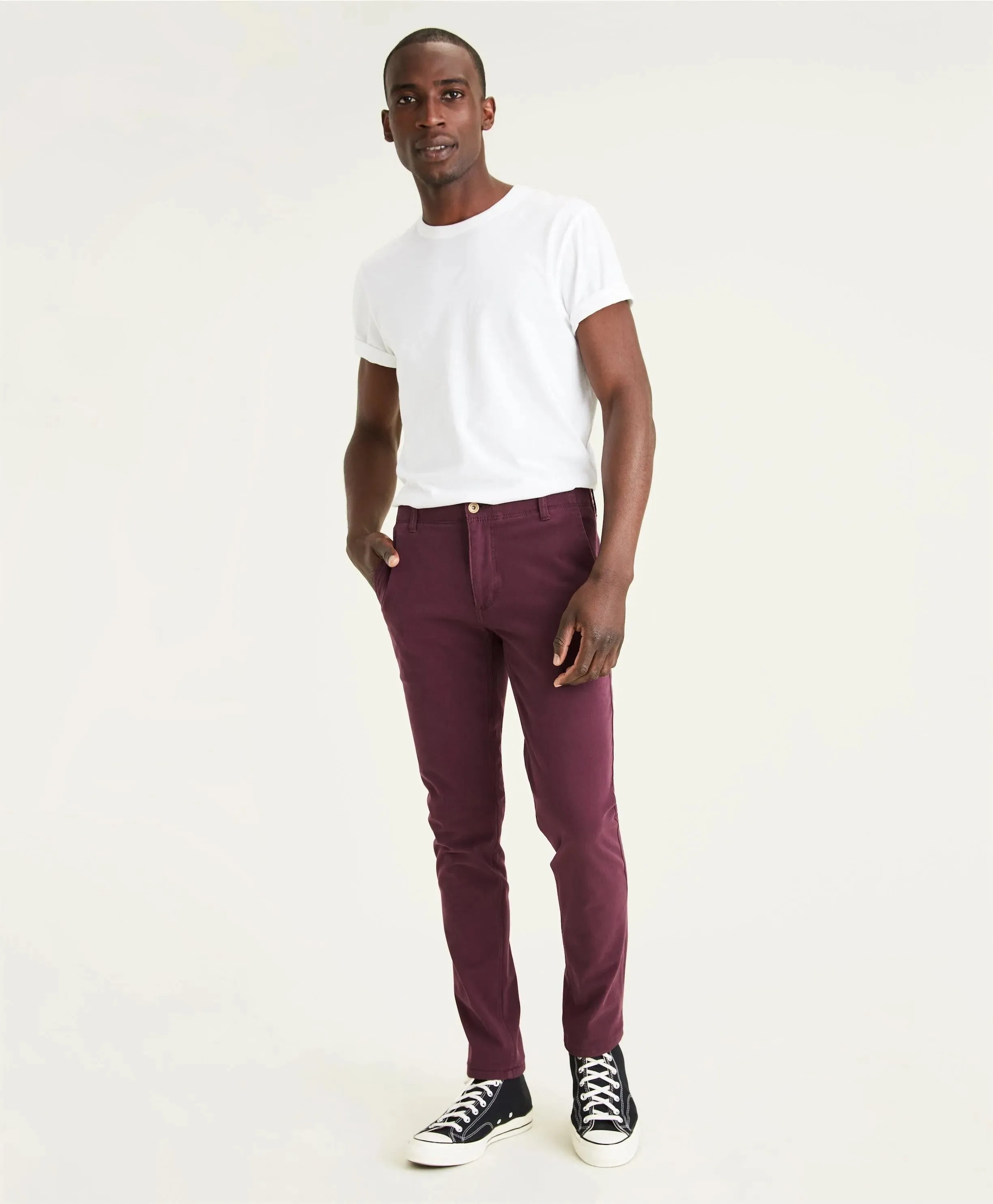 Pantalones Chinos Skinny Fit Smart 360 Flex™ Alpha Khaki Pants Winetasting Brown