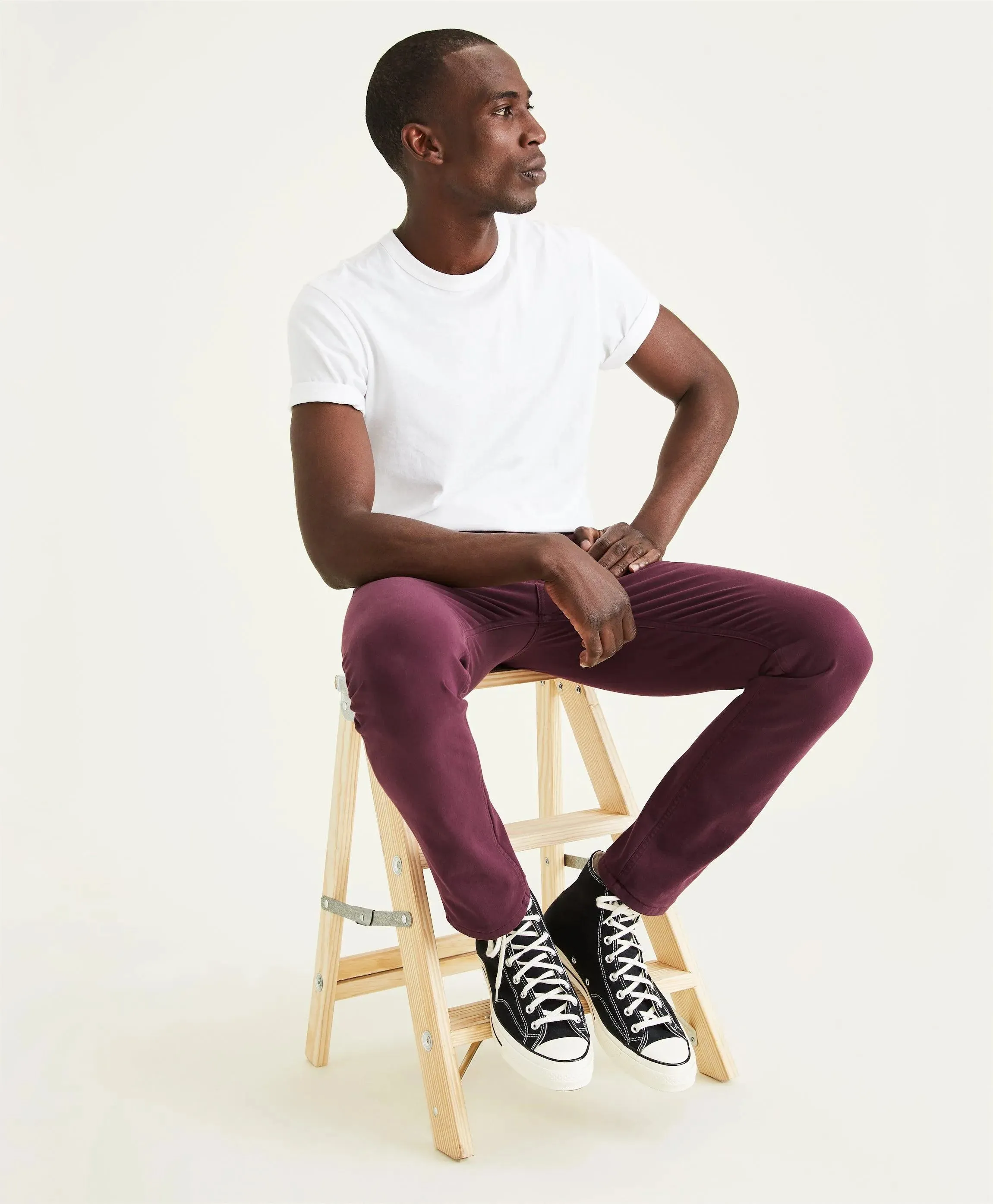 Pantalones Chinos Skinny Fit Smart 360 Flex™ Alpha Khaki Pants Winetasting Brown