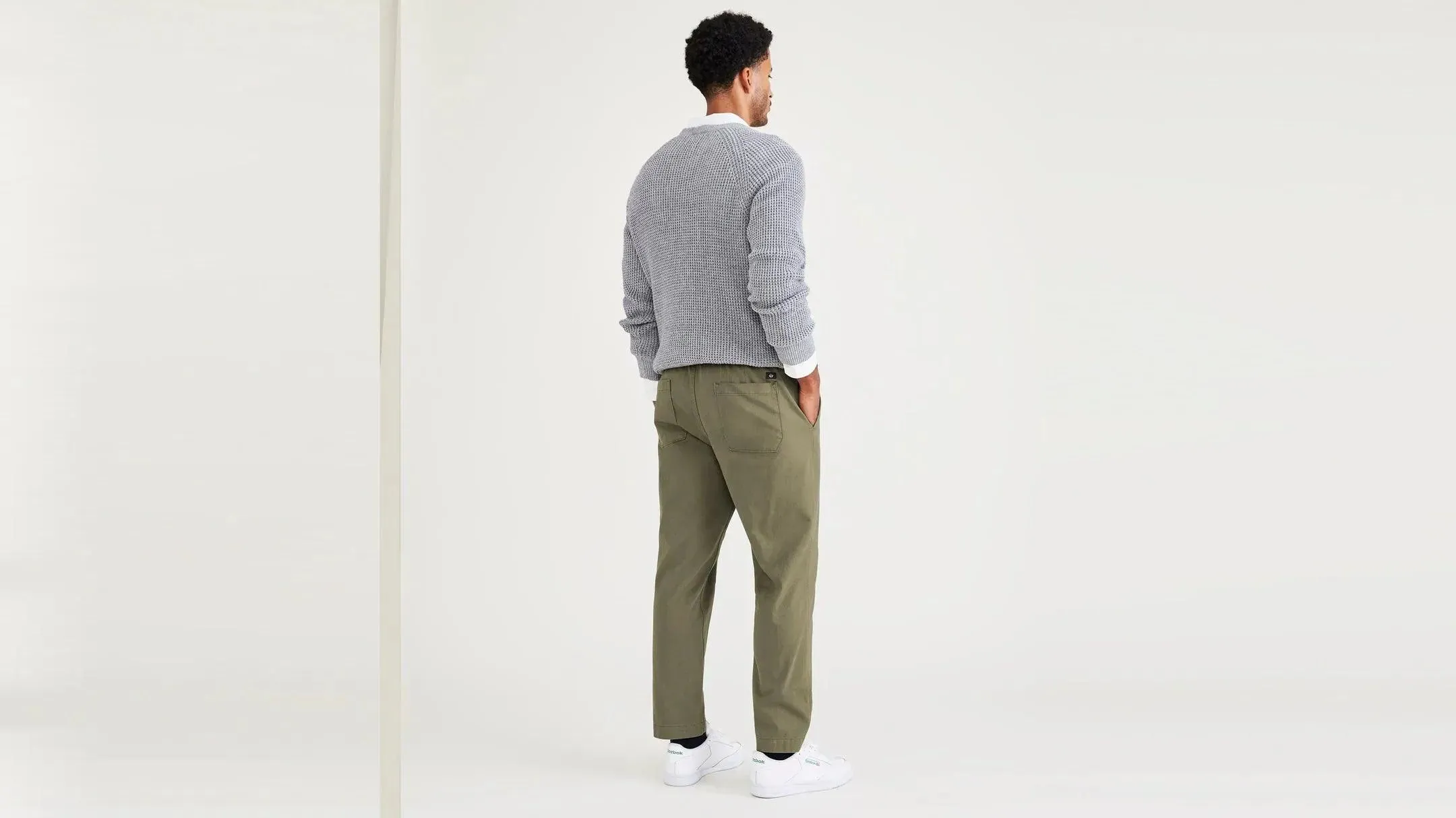 Pantalones Dockers California Pull-On Straight Tapered Fit Khaki