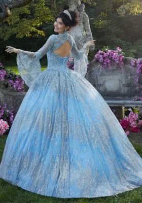 Patterned Glitter & Metallic Ballgown