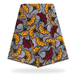 Petal Floral Traditional African Wedding Fabric 100% Cotton Imported