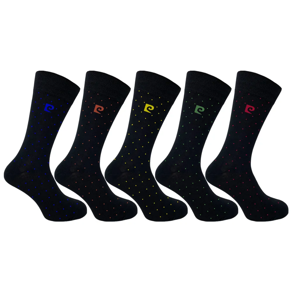 Pierre Cardin 5 Pack Socks - Black