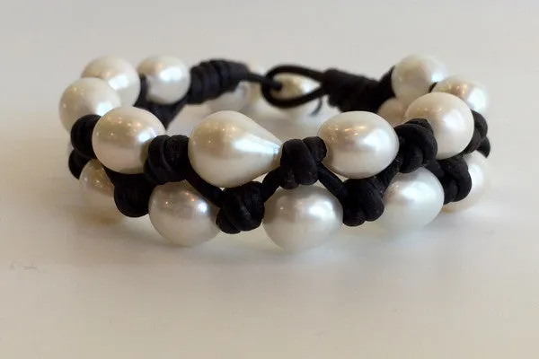 "Lily Pad" Freshwater Pearl Bracelet