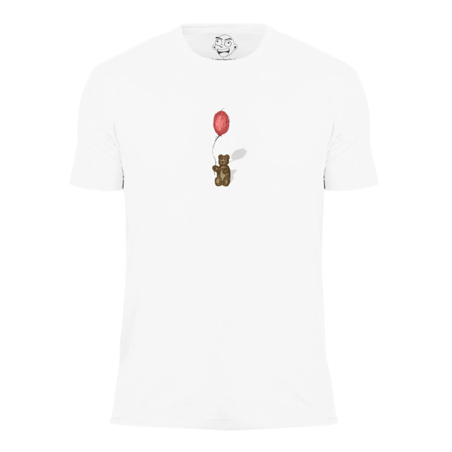 Red Balloon Teddy Bear Sketch Men's Short Sleeve Graphic Tee