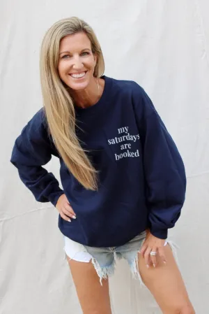 Saturday Tailgating Club Sweatshirt - Navy Blue