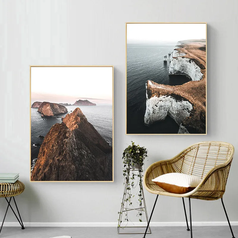 Sea Waves Landscape Canvas Poster Nordic Style Wall Art