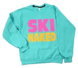 Ski Naked Graphic Crew Neck Pullover Sweatshirt