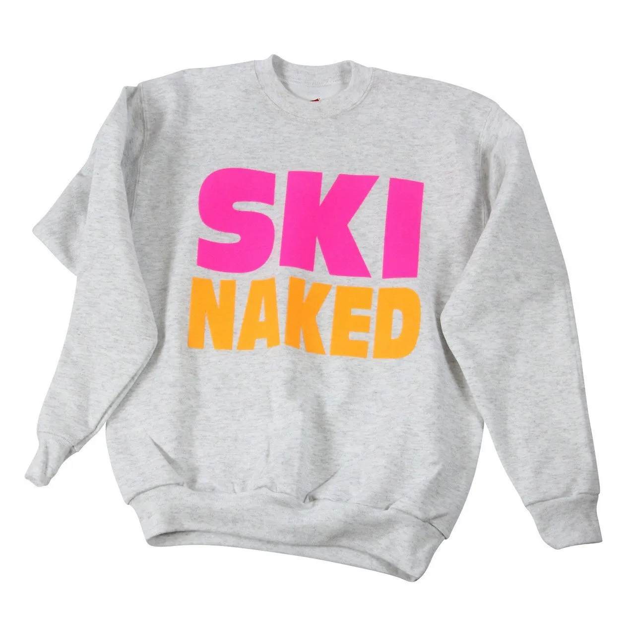 Ski Naked Graphic Crew Neck Pullover Sweatshirt