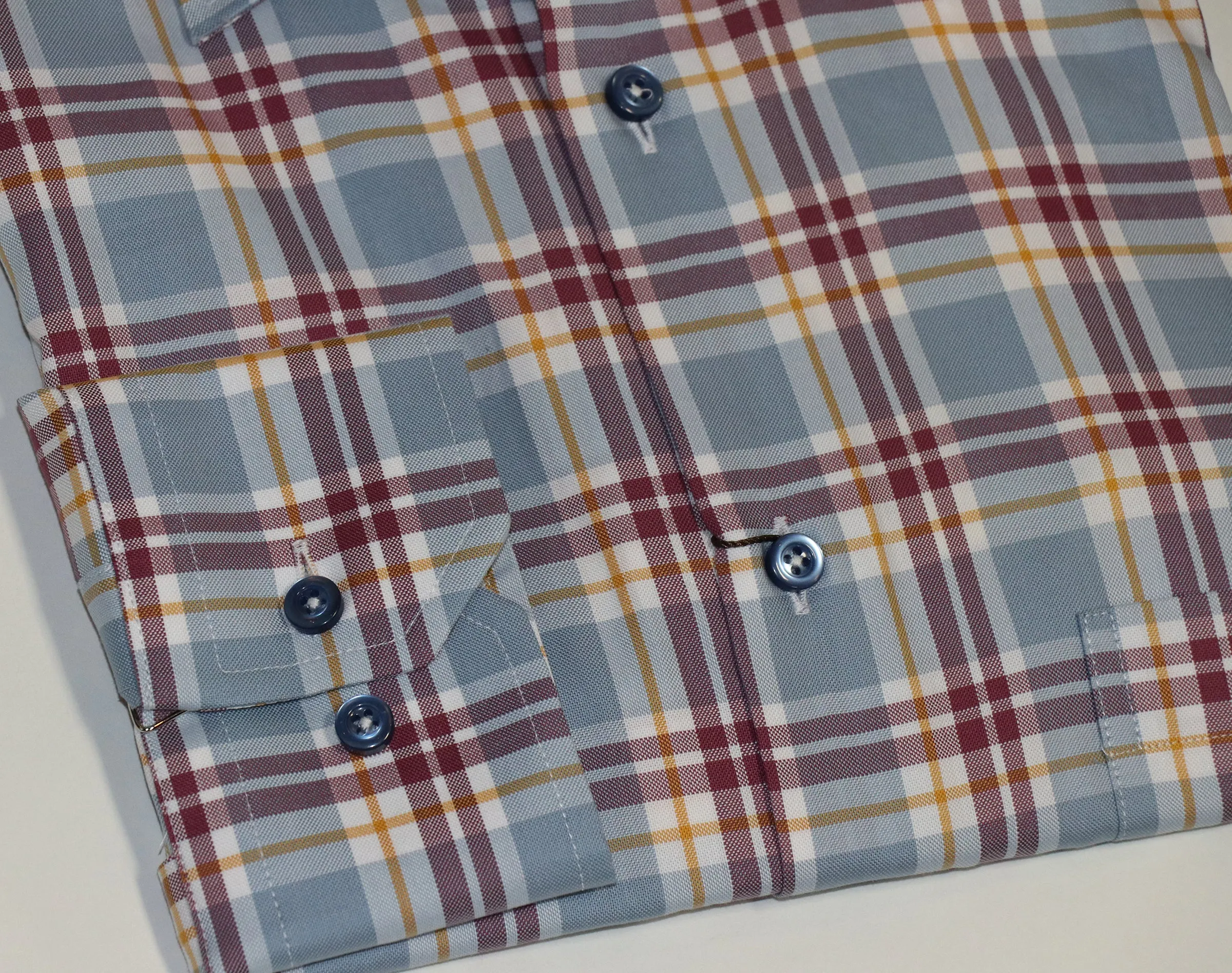 Sky Plaid Sport Shirt