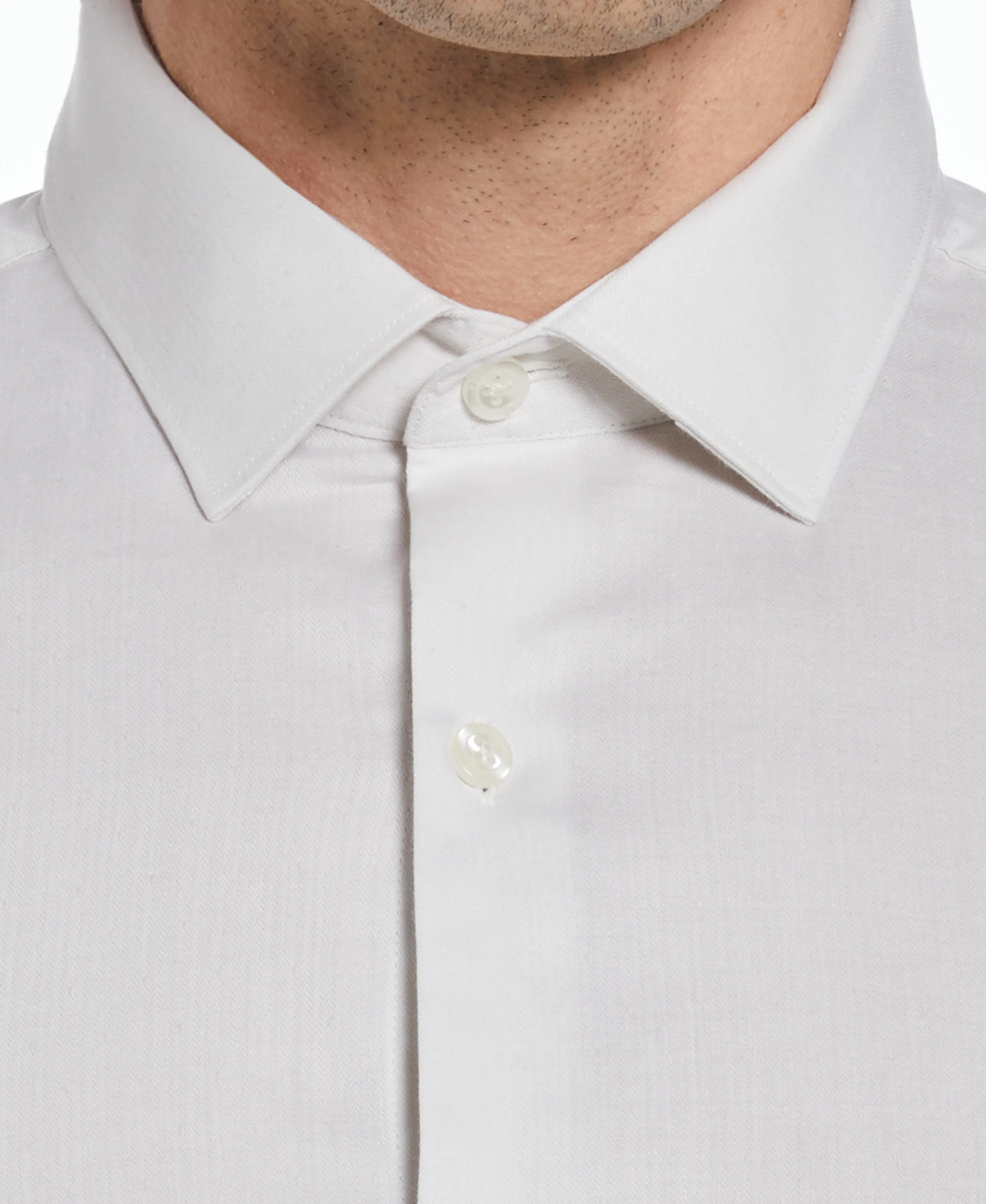 Slim Fit Dobby Polka Dot Print Dress Shirt