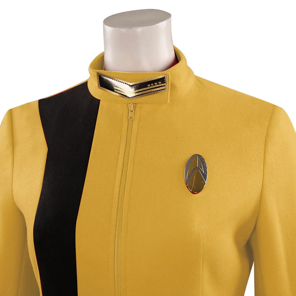Star Trek: Discovery S4 Cosplay Costume Yellow Women Uniform Outfits Halloween Carnival Suit
