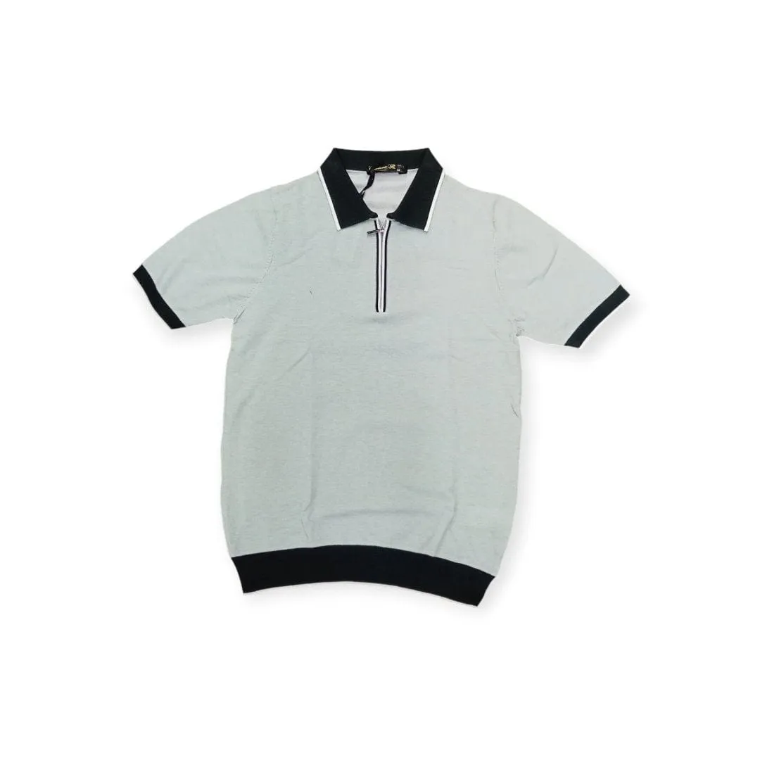 Stefano R Men's Knitted Golfer Mint