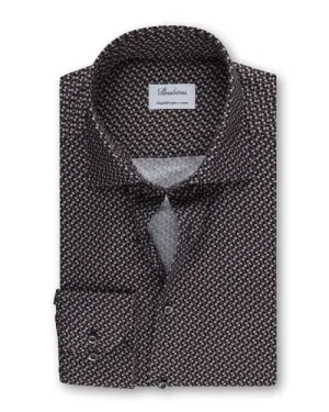 STENSTROMS | Patterned Twill Shirt | Light Brown