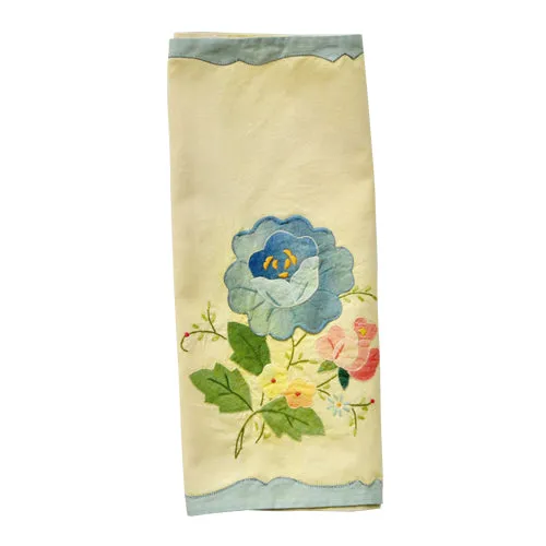 Stitched Vintage Napkin, Hand-Dyed, Set of 5